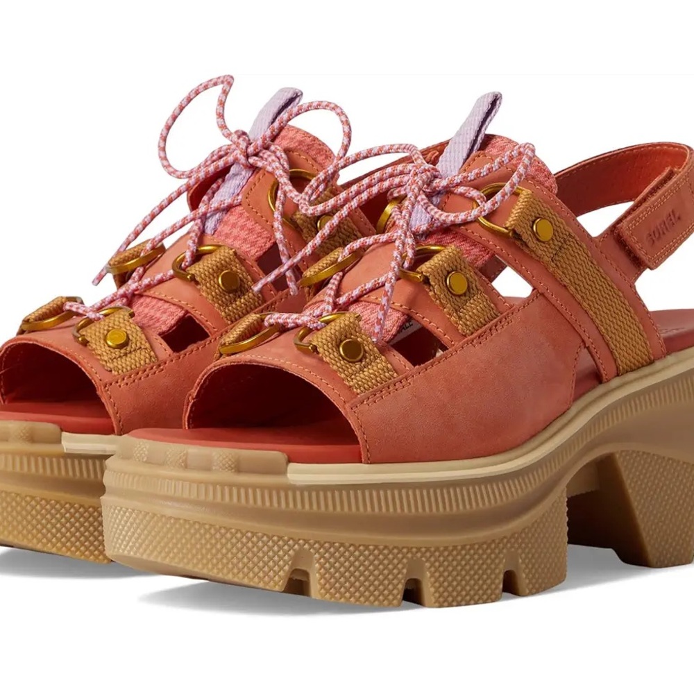 Sorel Women's Sandals in Coral and Tan